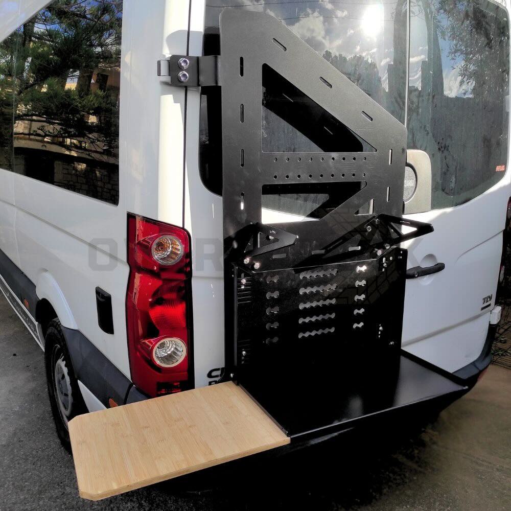 Mesa Plegable de Aluminio con Extensión de Bambú