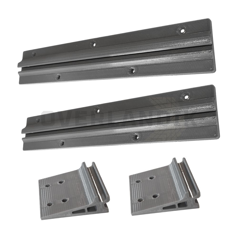 Kit mesa camper de abedul con pie extensible (60-90cm) y guías de pared