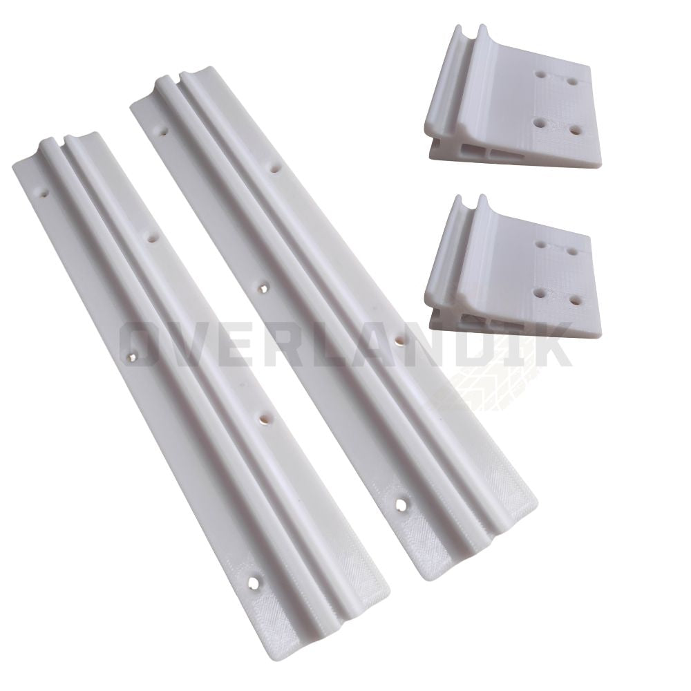 Kit mesa camper de bambu con pie extensible (60-90cm) y guías de pared