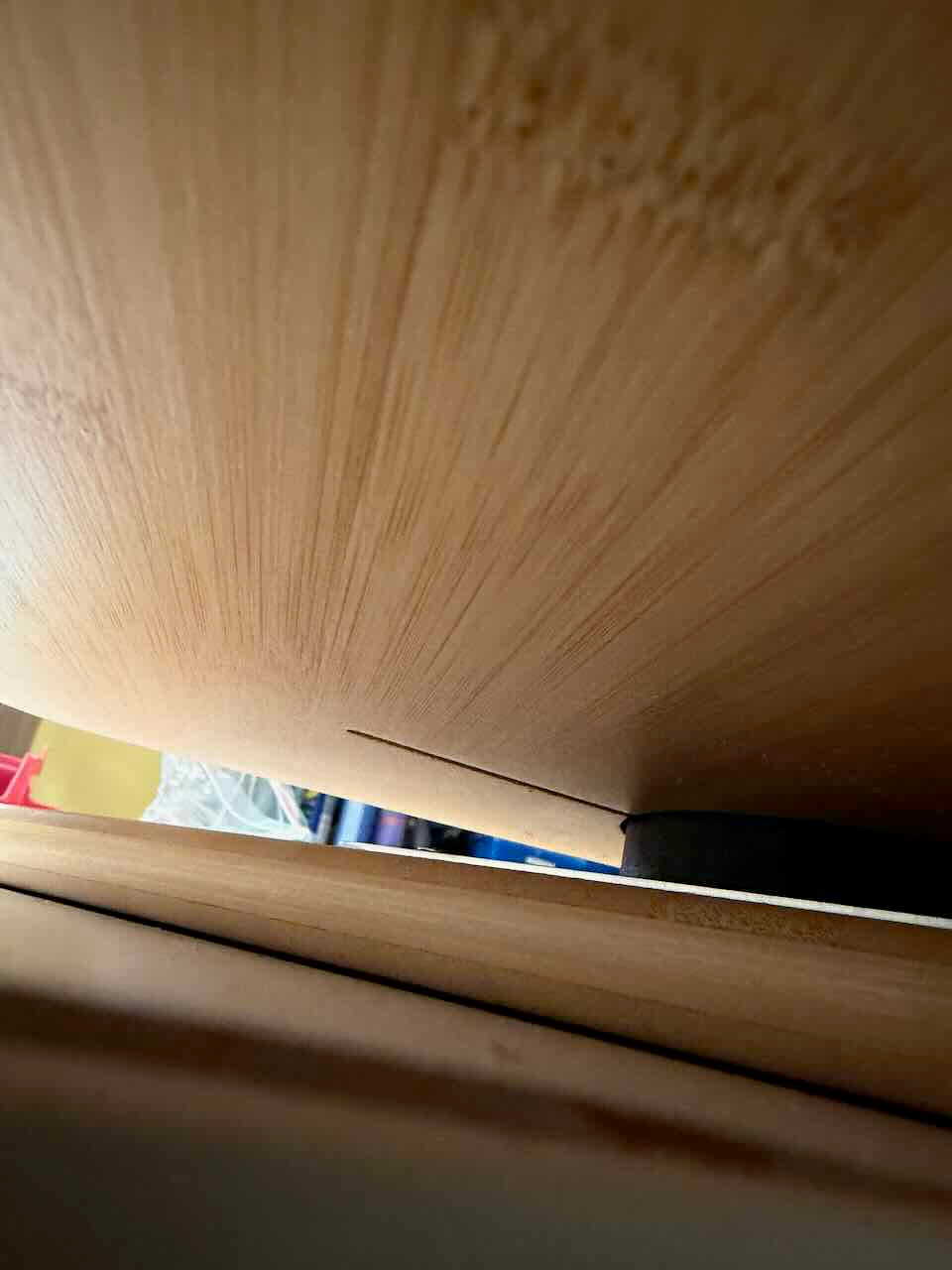 Mesa doble camper (45x85+40x60cm) de bambú con pie giratorio OUTLET