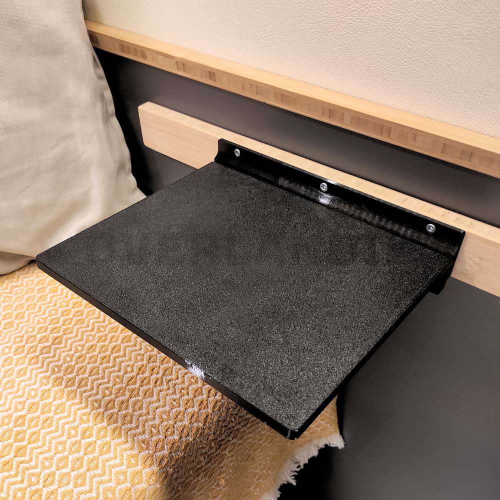 Mesa flotante camper con riel para pared
