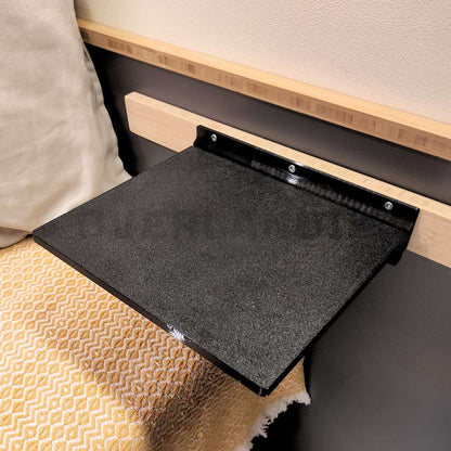 Mesa flotante camper con riel para pared