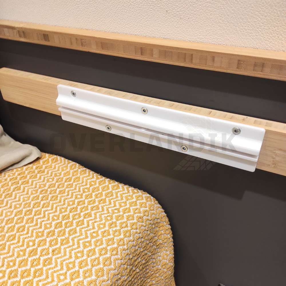 Mesa flotante camper con riel para pared