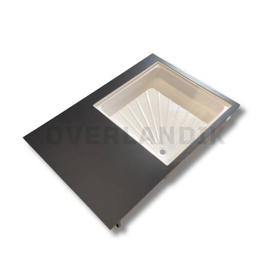 Tarima de ducha con plato de 60x60 y tapa